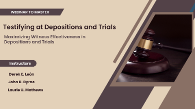 Testifying at Depositions and Trials | Legal Education US by learnformula
